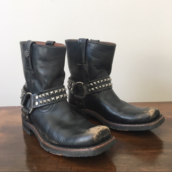 Harley-Davidson Shoes - HARLEY DAVIDSON katerina distressed studded boots